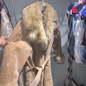 Tan heavy fluffed winter coat